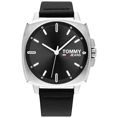 RELOJ TOMMY HILFIGER HOMBRE ANÁLOGO 1791863 JEANS CORREA NEGRO ACERO INOXIDABLE CUERO
