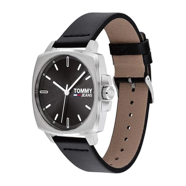 RELOJ TOMMY HILFIGER HOMBRE ANÁLOGO 1791863 JEANS CORREA NEGRO ACERO INOXIDABLE CUERO - 2