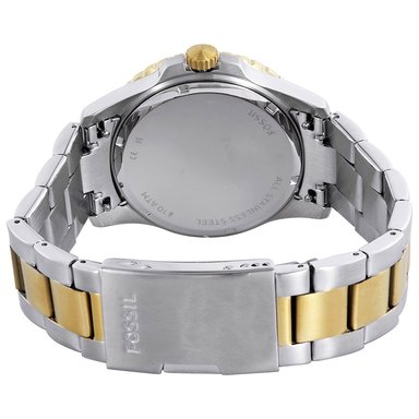 RELOJ FOSSIL HOMBRE ANÁLOGO FS5742 FB-01 FECHA PLATEADO DORADO DIAL AZUL ACERO INOXIDABLE - 5