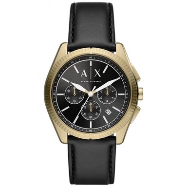 RELOJ ARMANI EXCHANGE HOMBRE ANÁLOGO AX2854 GIACOMO FECHA CRONOMETRO DORADO CORREA ACERO INOXIDABLE CUERO