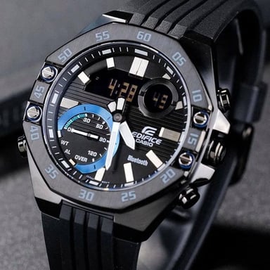 RELOJ CASIO HOMBRE ANÁLOGO DIGITAL ECB-10PB-1A EDIFICE BLUETOOTH CORREA NEGRO ACERO INOXIDABLE RESINA - 2