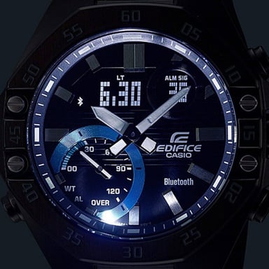 RELOJ CASIO HOMBRE ANÁLOGO DIGITAL ECB-10PB-1A EDIFICE BLUETOOTH CORREA NEGRO ACERO INOXIDABLE RESINA - 3