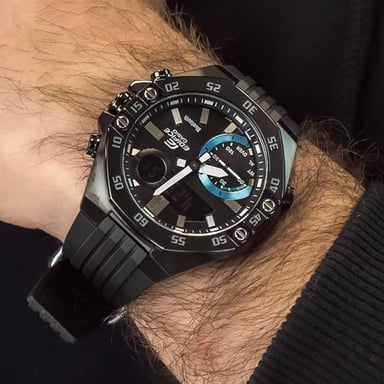 RELOJ CASIO HOMBRE ANÁLOGO DIGITAL ECB-10PB-1A EDIFICE BLUETOOTH CORREA NEGRO ACERO INOXIDABLE RESINA - 5