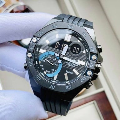 RELOJ CASIO HOMBRE ANÁLOGO DIGITAL ECB-10PB-1A EDIFICE BLUETOOTH CORREA NEGRO ACERO INOXIDABLE RESINA - 6