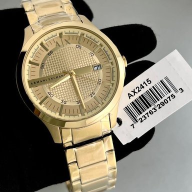 RELOJ ARMANI EXCHANGE HOMBRE ANÁLOGO AX2415 HAMPTON FECHA DORADO ACERO INOXIDABLE - 2
