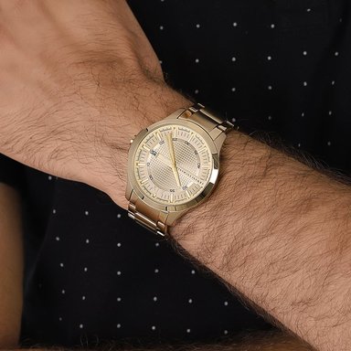 RELOJ ARMANI EXCHANGE HOMBRE ANÁLOGO AX2415 HAMPTON FECHA DORADO ACERO INOXIDABLE - 4