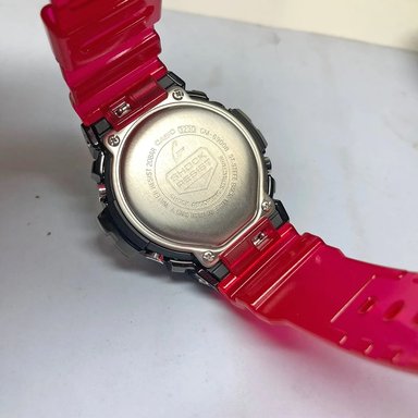 RELOJ CASIO G-SHOCK HOMBRE DIGITAL GM-6900B-4 NEGRO CORREA ROJA ACERO INOXIDABLE RESINA - 6