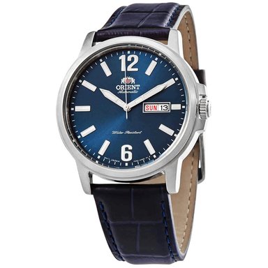 RELOJ ORIENT HOMBRE ANÁLOGO AUTOMÁTICO AA0C05L19B CONTEMPORARY FECHA CORREA DIAL AZUL ACERO INOXIDABLE CUERO