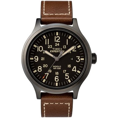 RELOJ TIMEX EXPEDITION SCOUT TW4B11300 LUZ INDIGLO FECHA CUERO DE CUERO MARRÓN