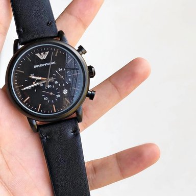 RELOJ EMPORIO ARMANI HOMBRE ANÁLOGO AR1918 LUIGI FECHA CRONOMETRO ACERO INOXIDABLE CUERO NEGRO - 4