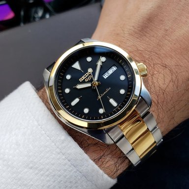 RELOJ SEIKO HOMBRE ANÁLOGO SRPE60 5 SPORTS AUTOMÁTICO FECHA ACERO INOXIDABLE PLATEADO DORADO - 4