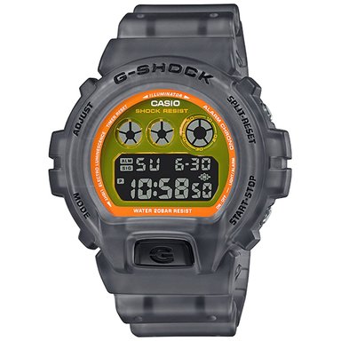 RELOJ CASIO HOMBRE DIGITAL DW-6900LS-1 G-SHOCK LUZ FONDO RESINA GRIS OSCURO TRANSPARENTE