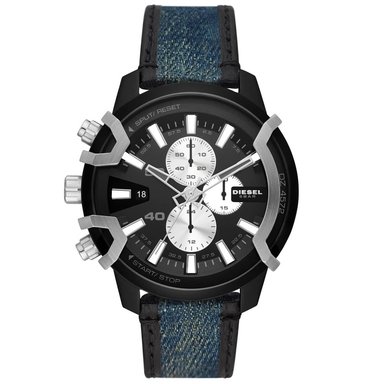 RELOJ DIESEL HOMBRE ANÁLOGO DZ4572 GRIFFED FECHA CRONOMETRO ACERO INOXIDABLE CORREA CUERO