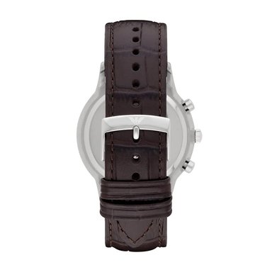 RELOJ EMPORIO ARMANI HOMBRE ANÁLOGO AR2482 RENATO FECHA CRONOMETRO CUERO MARRON DIAL NEGRO - 5