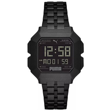 RELOJ PUMA HOMBRE DIGITAL P5053 REMIX LUZ FONDO CORREA ACERO INOXIDABLE NEGRO