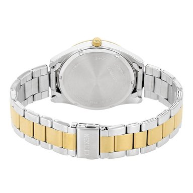 RELOJ CITIZEN BI1034-52E ANÁLOGO PARA HOMBRE FECHA ACERO INOXDIABLE PLATEADO DORADO DIAL NEGRO - 6