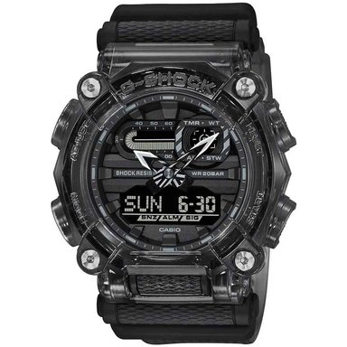 RELOJ CASIO G-SHOCK GA900SKE-8A PARA HOMBRE DIGITAL ANALÓGICO LUZ LED RESINA TRANSPARENTE GRIS OSCURO