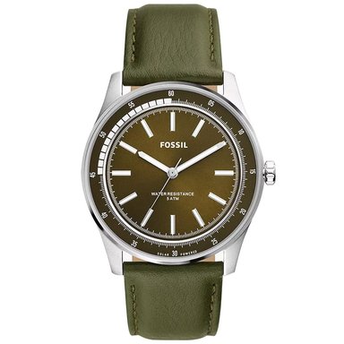 RELOJ FOSSIL SULLIVAN BQ2663 SOLAR ANÁLOGO HOMBRE CORREA DE CUERO Y DIAL VERDE
