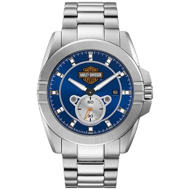 RELOJ BULOVA HARLEY DAVIDSON 76B183 EDICION LIMITADA ACERO INOXIDABLE DIAL AZUL
