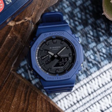 RELOJ CASIO G-SHOCK CARBON CORE GA2100-2A DIGITAL ANÁLOGO LUZ LED ACUÁTICO RESINA AZUL - 5