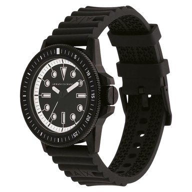 RELOJ ARMANI EXCHANGE LEONARDO AX1852 ANÁLOGO HOMBRE ACERO INOXIDABLE CORREA DE SILICONA NEGRO - 2