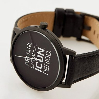 RELOJ ARMANI EXCHANGE CAYDE AX2732 HOMBRE ANÁLOGO ACERO INOXIDABLE CORREA DE CUERO NEGRO - 2