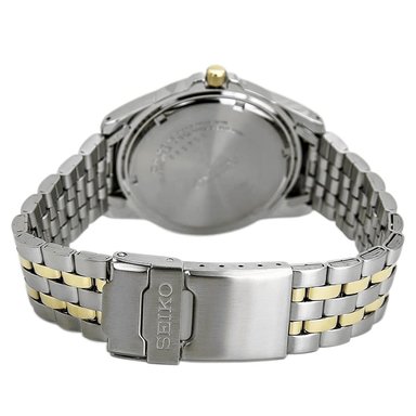 RELOJ SEIKO SGEG90 PARA HOMBRE FECHA ACERO INOXIDABLE PLATEADO DORADO DIAL GRIS - 5