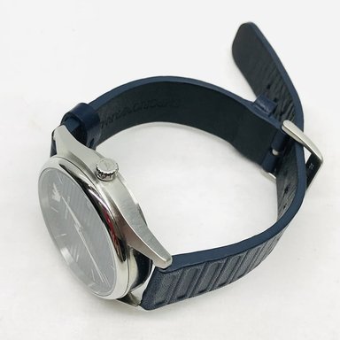 RELOJ EMPORIO ARMANI MATTEO AR80054 HOMBRE FECHA SET 2 CORREAS ACERO INOXIDABLE Y CUERO DIAL AZUL - 5