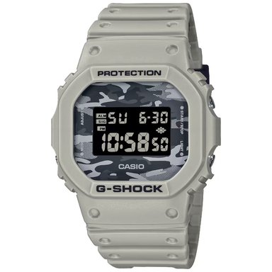 RELOJ CASIO G-SHOCK DW5600CA-8 PARA HOMBRE DIGITAL LUZ DE FONDO ACUÁTICO 200M RESINA GRIS