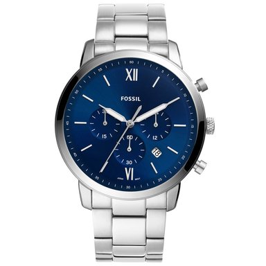 RELOJ FOSSIL NEUTRA FS5792 HOMBRE FECHA CRONOMETRO ACERO INOXDIABLE DIAL AZUL