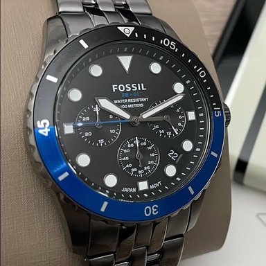 RELOJ FOSSIL FB-01 FS5835 PARA HOMBRE FECHA CRONOMETRO ACERO INOXIDABLE GUNMETAL DIAL NEGRO - 2