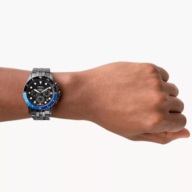 RELOJ FOSSIL FB-01 FS5835 PARA HOMBRE FECHA CRONOMETRO ACERO INOXIDABLE GUNMETAL DIAL NEGRO - 3