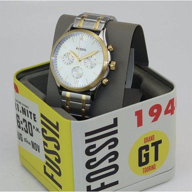 RELOJ FOSSIL FENMORE BQ2698 MULTIFUNCIONAL PARA HOMBRE ACERO INOXIDABLE PLATEADO DORADO - 2
