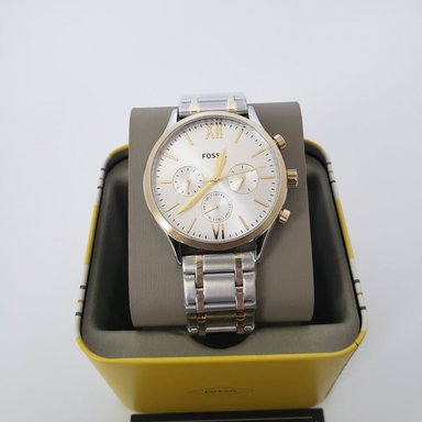 RELOJ FOSSIL FENMORE BQ2698 MULTIFUNCIONAL PARA HOMBRE ACERO INOXIDABLE PLATEADO DORADO - 3
