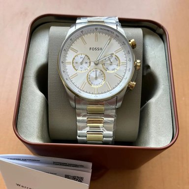 RELOJ FOSSIL SULLIVAN BQ2693 MULTIFUNCIONAL PARA HOMBRE ACERO INOXIDABLE PLATEADO DORADO - 3