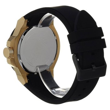 RELOJ GUESS RIGOR U0247G6 PARA HOMBRE ACERO INOXIDABLE DORADO CORREA DE SILICONA NEGRO - 5