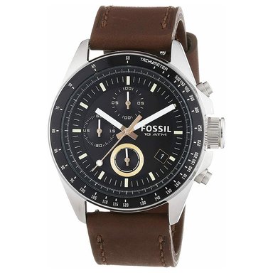 RELOJ HOMBRE ANÁLOGO FOSSIL DECKER CH2885 FECHA CRONOMETRO CORREA DE CUERO MARRON - 2