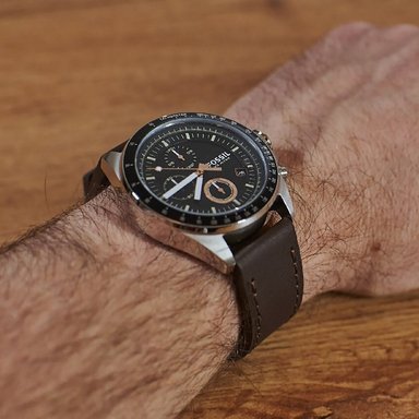 RELOJ HOMBRE ANÁLOGO FOSSIL DECKER CH2885 FECHA CRONOMETRO CORREA DE CUERO MARRON - 4
