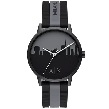 RELOJ HOMBRE ANÁLOGO ARMANI EXCHANGE CAYDE AX2742 CORREA DE SILICONA NEGRO GRIS