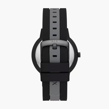 RELOJ HOMBRE ANÁLOGO ARMANI EXCHANGE CAYDE AX2742 CORREA DE SILICONA NEGRO GRIS - 6