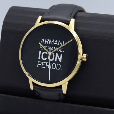 RELOJ HOMBRE ANÁLOGO ARMANI EXCHANGE CAYDE AX2741 ACERO INOXIDABLE DORADO CORREA DE CUERO NEGRO - 2