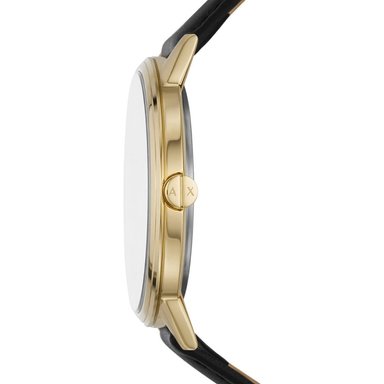 RELOJ HOMBRE ANÁLOGO ARMANI EXCHANGE CAYDE AX2741 ACERO INOXIDABLE DORADO CORREA DE CUERO NEGRO - 4