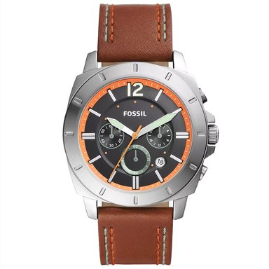 RELOJ HOMBRE ANÁLOGO FOSSIL PRIVATEER SPORT BQ2681 FECHA CRONÓMETRO CORREA DE CUERO MARRON