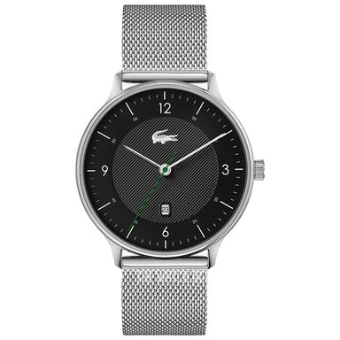 RELOJ ANÁLOGO LACOSTE CLUB 2011118 PARA HOMBRE ACERO INOXIDABLE DIAL NEGRO
