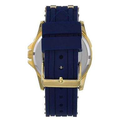RELOJ HOMBRE ANÁLOGO GUESS OASIS U0366G6 MULTIFUNCIONAL ACERO DORADO CORREA SILICONA AZUL - 3