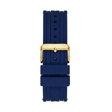 RELOJ HOMBRE ANÁLOGO GUESS OASIS U0366G6 MULTIFUNCIONAL ACERO DORADO CORREA SILICONA AZUL - 4
