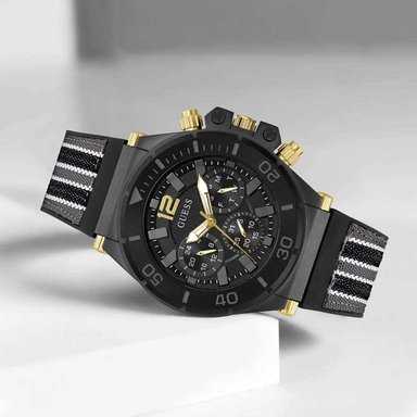 RELOJ HOMBRE ANÁLOGO GUESS PILOT GW0415G3 MULTIFUNCIONAL ACERO GUNMETAL CORREA DE SILICONA Y NYLON - 3
