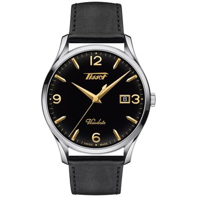 RELOJ HOMBRE ANÁLOGO TISSOT VISODATE T1184101605701 SUIZO CRISTAL DE ZAFIRO CORREA DE CUERO NEGRO