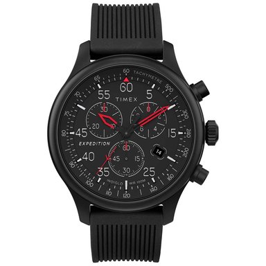 RELOJ HOMBRE ANÁLOGO TIMEX EXPEDITION FIELD TW4B20700 FECHA CRONÓMETRO LUZ DE FONDO INDIGLO CORREA DE SILICONA NEGRO