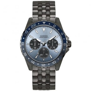 RELOJ HOMBRE ANÁLOGO GUESS ODDYSEY U1107G5 MULTIFUNCIONAL ACERO INOXIDABLE GUNMETAL DIAL CELESTE